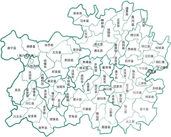 貴州地圖